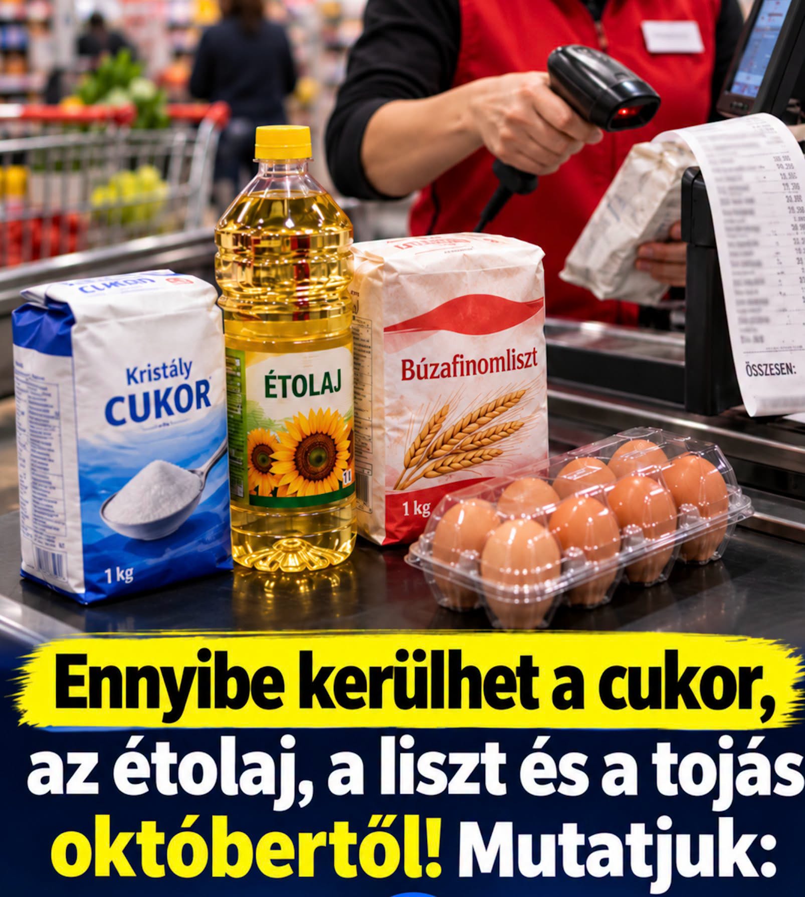Ennyibe kerülhet októberben a cukor, az étolaj, a liszt és a tojás